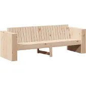 vidaXL Garten-Sofa Natur 185,5 x 60 x 62 cm Massives Kiefernholz