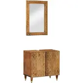 vidaXL 2-tlg. Badmöbel-Set Massivholz Mango