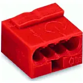 Wago 243-804 MICRO-Verbindungsdosenklemme,für eindrähtige Leiter,Ø max. 0,8 mm,rot 243804 - 100 Stück