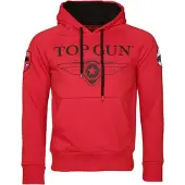 TOP GUN Kapuzensweatshirt "Hoodie Defender TG20191012", Herren, Gr. M, rot, Obermaterial: 60% Baumwolle CO. 40% Polyester COOLMAX PES(Coolmax)., Pullover Kapuzensweatshirt