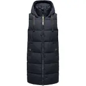 NAVAHOO Steppweste "Schnuffelchen" 1 Stk. warme Damen Outdoor-Weste lang mit Kapuze