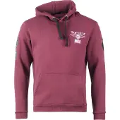 TOP GUN Kapuzensweatshirt "Kapuzenpulli TG20193130", Herren, Gr. M, rot (bordeaux), Obermaterial: 65% Baumwolle CO. 35% Polyester COOLMAX PES(Coolmax)., Pullover Kapuzensweatshirt