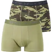 TOP GUN Boxershorts Doppelpack TGUW002 in camo - olive | Gr.: M