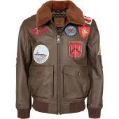 TOP GUN Lederjacke TG20201007 Herren dark brown S