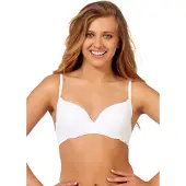 After Eden Bügel-BH "SOPHIA", Damen, Gr. 75, Cup D, weiß, Obermaterial: 83% Nylon, 17% Elasthan, unifarben, Basic, comfort fit, BHs Bügel-BH, gefüttert, mit Bügel, verstellbare Träger, basic, bequem