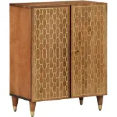 vidaXL Beistellschrank 60x33x75 cm Massivholz Mango