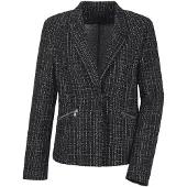 Goldner Eleganter Baumwollblazer, Karomuster in schwarz / gemustert | Gr.: 46
