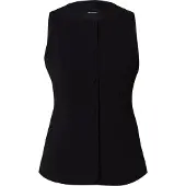 Vero Moda Anzugweste "VMBERLIN SL WAISTCOAT NOOS", Damen, Gr. XS, schwarz, Web, Obermaterial: 95% Polyester, 5% Elasthan, unifarben, normal, Westen Anzugweste