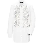 Goldner Weiße elegante Bluse aus Leinen in cremeweiß | Gr.: 44