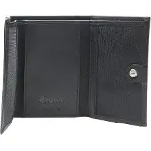 Esquire Leder Geldbörse Logo Small Wallet Black schwarz