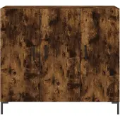 vidaXL Sideboard Räuchereiche 90x34x80 cm Holzwerkstoff