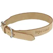 Diego & Louna Leder Natürliches Hundehalsband