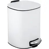 Wenko Kosmetikeimer "Alassio", schwarz-weiß (weiß, schwarz), B:24,5cm H:20,5cm T:27cm, Stahl, Mülleimer, Kosmetikeimer, 5 Liter, BxTxH: 24,5x27x20,5 cm