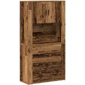 vidaXL Highboard Altholz 80 x 33 x 150 cm Holzwerkstoff