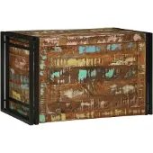vidaXL Aufbewahrungsbox Braun und Schwarz 80 x 50 x 50 cm Altholz