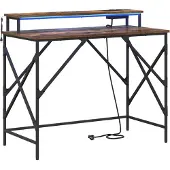 vidaXL Schreibtisch Räuchereiche 100 x 50 x 86,5 cm Holzwerkstoff