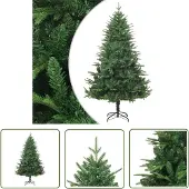 The Living Store Künstlicher Weihnachtsbaum Grün 180 cm PVC PE