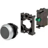 Eaton Power Quality Eaton 110933 Drucktaste, RMQ-Titan, flach, tastend, schwarz M22-D-S-K10-BVP