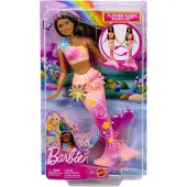 Barbie Flower Magic Meerjungfrauen-Spielzeugpuppe mit magischer Überraschungsblüte und perlenbesetztem Haarreif, Modepuppe, Weiblich, 3 Jahr(e), Junge/Mädchen, 370 mm, 180 g