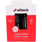 Vittoria 2x Ridearmor Tubeless 700c X 28 + 2x Competition Tubes Rennradreifen Durchsichtig 700C x 28 Durchsichtig 700C x 28