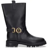 Twinset für Damen. 252TCP192 Biker-Lederstiefel schwarz (39), Wohnung, Keine, Lässig