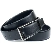 Anthoni Crown Ledergürtel , Herren, Gr. 85, schwarz, Leder, unifarben, Gürtel Ledergürtel, in Hirschprägung