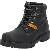 Dockers by Gerli Winterboots BY GERLI, Herren, Gr. 48, schwarz, Leder, Schuhe Winterboots, Workerboots, Schnürstiefel mit Blockabsatz