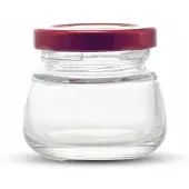 Chomik Glasbehälter 50ml Rot für Honig Geschenk