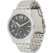 GUESS Herren Uhr Armbanduhr EMERSON GW0976G1 Edelstahl silber