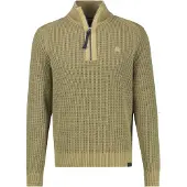 Lerros Strickpullover "Herren Troyer in Strukturqualität", Herren, Gr. 3XL, grün (aloe grün), 100% Baumwolle, ohne Ausschnitt, Pullover Strickpullover