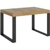 Itamoby Ausziehbarer Tisch 90x130/234 cm Tecno Quercia Natura Anthrazit-Gestell