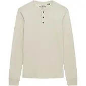 Superdry für Herren. M6010907A Klassisches Essential Opa beige t-shirt (XXL), Lässig, Baumwolle, Langarm