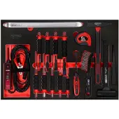 Ks Tools Hammer- - und Meißel-Satz in Schaumstoffeinlage, 17-tlg - 811.1017