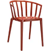Kartell Stapelstuhl Venice rot, Designer Philippe Starck, 51x75x51 cm