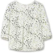 Sheego Druckbluse , Damen, Gr. 50, bunt (champagner, gemustert), 100% Viskose, geblümt, gemustert, mehrfarbig, V-Ausschnitt, Blusen Druckbluse