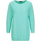 Goldner "Eleganter Baumwollpullover, Halbarm" U-Boot-Ausschnitt
