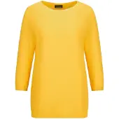 Goldner "Eleganter Baumwollpullover, Halbarm" U-Boot-Ausschnitt