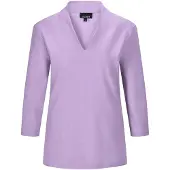 Goldner Elegantes Basic-Shirt mit V-Ausschnitt in flieder | Gr.: 52