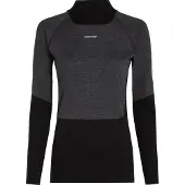 Icebreaker Women Mer 200 Oasis+ Long Sleeve High Neck black/jet hthr/undyed/cb (IB0JI) S