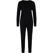 JOOP! Pyjama JOOP, Damen, Gr. 36, schwarz, Jersey, Obermaterial: 95% Modal, 5% Elasthan, bequem lang, Rundhals, Homewear-Sets Pyjama, Langarm, Regular Fit, Modal-Mix, Rundhalsausschnitt