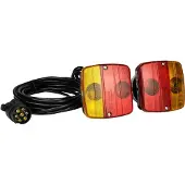 Las Anhänger-Rückleuchte "Beleuchtungssatz mit Magneten", schwarz (schwarz, rot, orange), B:25cm H:38,5cm L:9cm, Leuchten, Anhänger-Rückleuchte