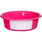 Hofman Futterschale 6 l rosa met wit label (Pferd, Kalb, Schaf)