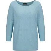 Goldner "Kurzgröße Halbarm Baumwollpullover mit Struktur" 3/4-Ärmel