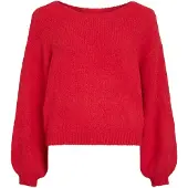 Vila Vimarley U-boot-ausschnitt Strickpullover