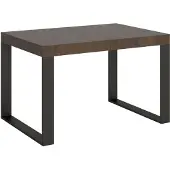 Itamoby Ausziehbarer Tisch 90x120/224 cm Tecno Noce Anthrazit Gestell