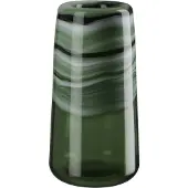 Gilde Tischvase "Verde", grün, B:18cm H:34cm T:18cm, Glas, Vasen, Tischvase, handgearbeitet, mundgeblasen, wasserdicht