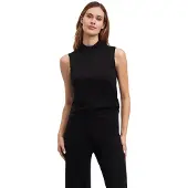 Falke Pure Merino Wool Damen Weste, XL, Schwarz, Uni,Streifen, Schurwolle