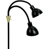 Dyberg Larsen Stehlampe Lilje, schwarz, Höhe 135 cm, 2-flg.