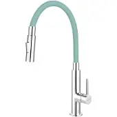 Ferro Novaservis - Küchenarmatur mit ausziehbarer Brause, 2 Düsen, mint/chrom 70730,0M