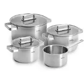 Woll Topf-Set "Steel", silber (silberfarben), Töpfe, Topf-Set, hochwertiger, korrosionsbeständiger Edelstahl
